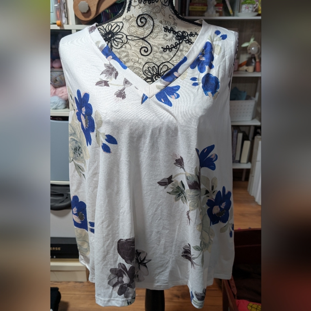 Floral V-Neck Women's Top